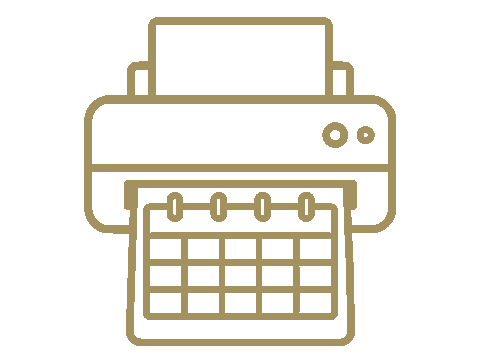 Printable calendar, planner and task sheet inserts for Brandow mats