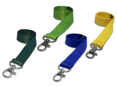 Stock plain coloured lanyards