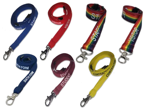 Stock pre-printed lanyards