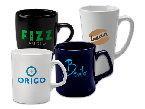 Selection of custom printed mugs
