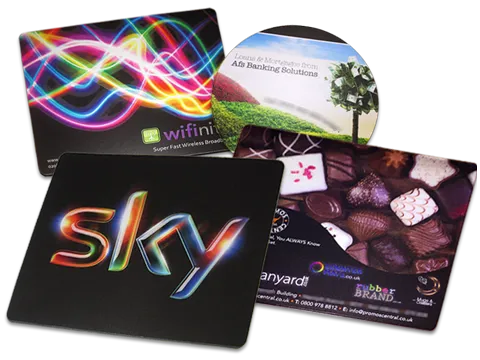 Selection of custom printed promotional mouse mats