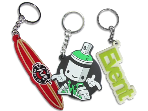 Custom rubber keyrings