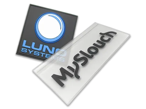 Custom rubber labels for products