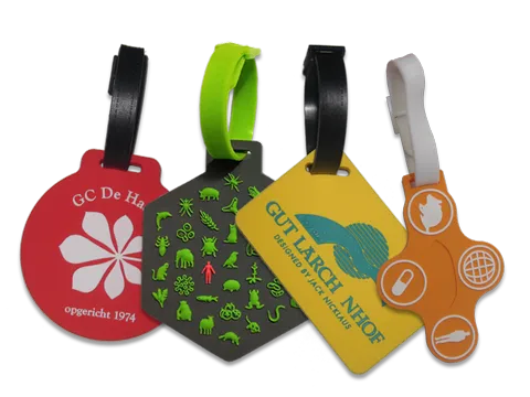 Custom rubber luggage tags