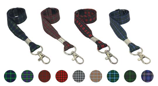 tartan printed lanyards