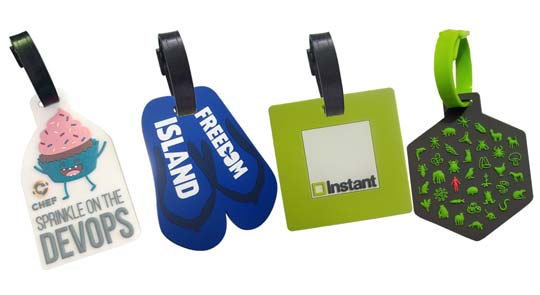 custom rubber luggage tags