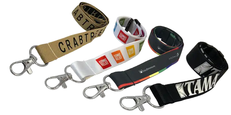 Selection of custom branded lanyards