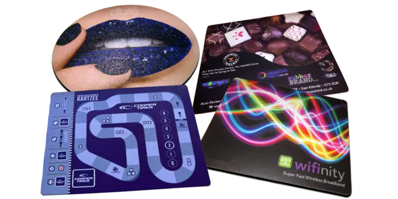 Selection of custom printed mousemats